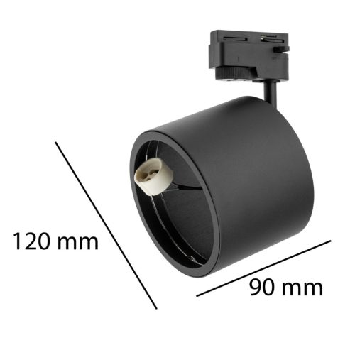 Sínes spotlámpa TONI ES111 mennyezeti lámpa Mozgatható fekete