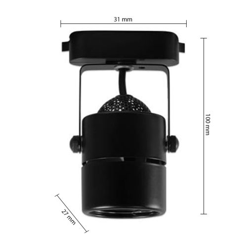 Reflektor 1 fázisú GU10 sínhez, matt fekete, Primo Masterled