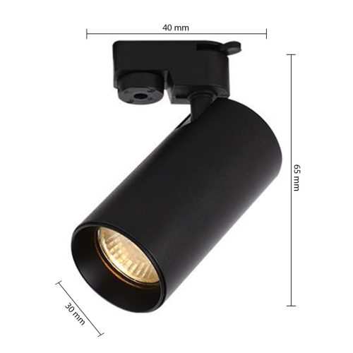 Tangi Masterled 1 fázisú sínre szerelhető spotlámpa GU10 matt fekete