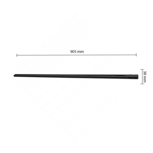 Sín 1 fázisú, felületre szerelhető, matt fekete, 1 m, ZX Masterled