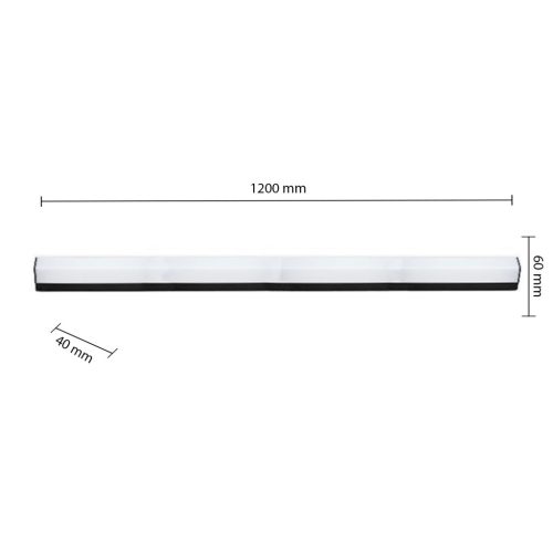 LED lámpa 1 fázisú sínhez 50W 6400lm 4000K semleges 150° fekete 120cm Masterled