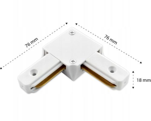 Csatlakozó 1 fázisú világítósínhez L típusú fehér ZX Masterled