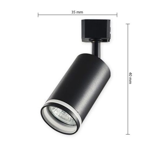 Reflektor 1 fázisú GU10 sínhez, matt fekete, Ring Masterled