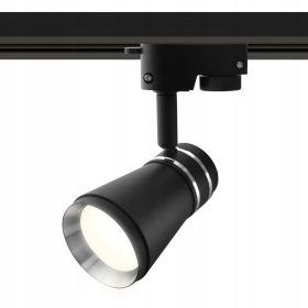   Reflektor 1 fázisú GU10 sínhez, Fekete, Ezüst, Matt, Silvio Masterled