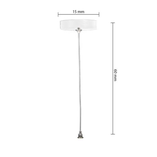 Szerelőkábel HQ 1 fázisú sínhez, fehér, 140 cm, Masterled