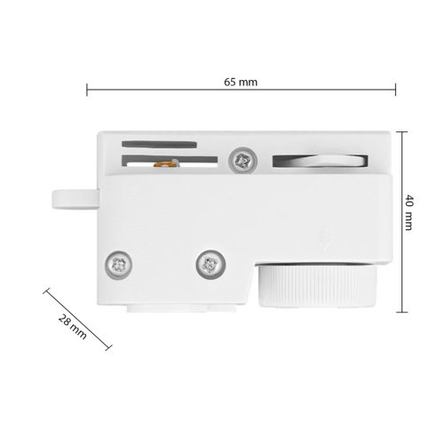 1 fázisú gyűjtősínfej, matt fehér, Masterled