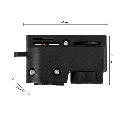 1 fázisú gyűjtősínfej matt fekete Masterled