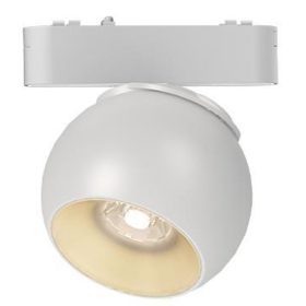   LED Sínreflex lámpa, mágneses, mozgatható, 10W, 4500K, semleges CRI90, spotlámpa, 48V, matt fehér, Luxo Masterled