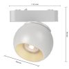 LED Sínreflex lámpa, mágneses, mozgatható, 10W, 4500K, semleges CRI90, spotlámpa, 48V, matt fehér, Luxo Masterled