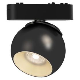   LED Sínreflex lámpa, mágneses, mozgatható, 10W, 4000K, semleges, CRI90, 48V, matt fekete, Luxo Masterled
