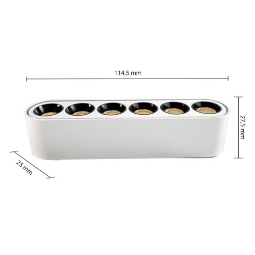 LED Sínre szerelhető Lámpa, Mágneses, 6W, 4000K, Semleges, CRI90, Spotlámpa, 12V, 24°, Matt Fehér, Luxo Masterled