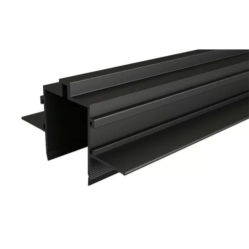 Profil LED szalagokhoz matt fekete süllyesztett 1m Luxo Masterled