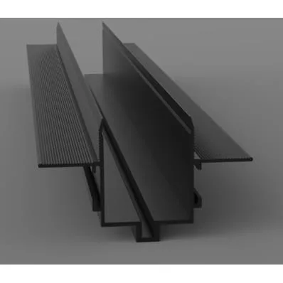 Profil LED szalagokhoz matt fekete süllyesztett 1m Luxo Masterled