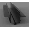 Profil LED szalagokhoz matt fekete süllyesztett 2m Luxo Masterled