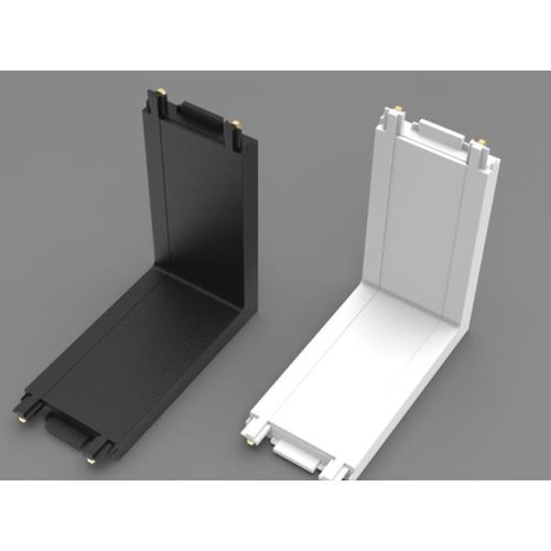 Csatlakozó mágneses, felületre szerelhető sínhez, szögletes, 48V, fekete, Luxo Masterled