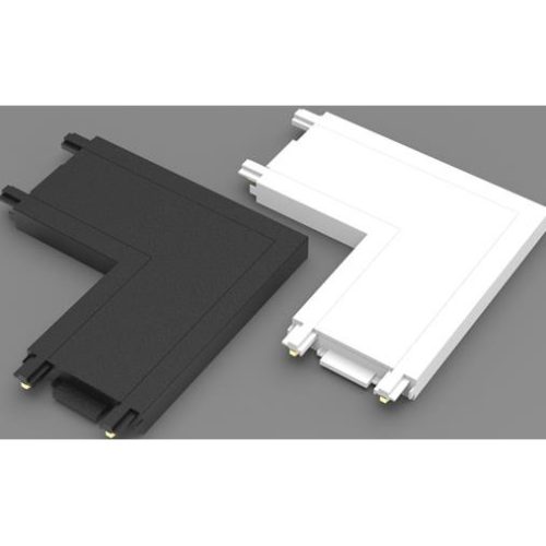 Csatlakozó felületre szerelt, L típusú mágneses sínhez, 48V, Luxo, fekete, Masterled