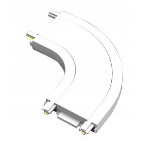   Csatlakozó felületre szerelt, L típusú, hajlított mágneses sínhez, 48V, fehér, Luxo Masterled
