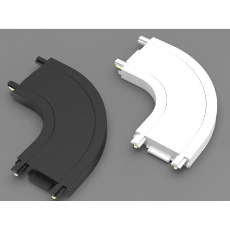 Csatlakozó felületre szerelt mágneses sínhez L típus 48V fekete Luxo Masterled