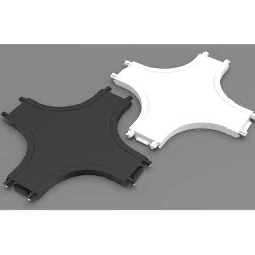 Csatlakozó felületre szerelt mágneses sínhez X típus 48V fekete Luxo Masterled