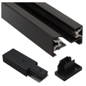   1 fázisú, felületre szerelhető sín, matt fekete, 1,5 m, HQ Masterled