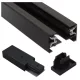 1 fázisú, felületre szerelhető sín, matt fekete, 2 m, HQ Masterled