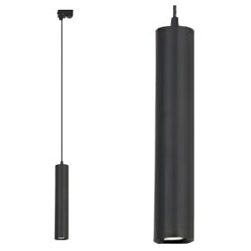   Keon Masterled GU10 sínre szerelhető mennyezeti lámpa, függesztett lámpatest, 1 fázisú sín, matt fekete