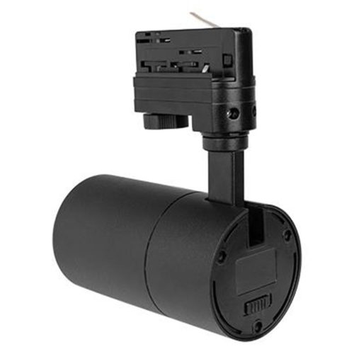 3 fázisú sínre szerelhető spotlámpa 20W 1600lm 3000/4000/6500K CCT matt fekete Pulso Masterled