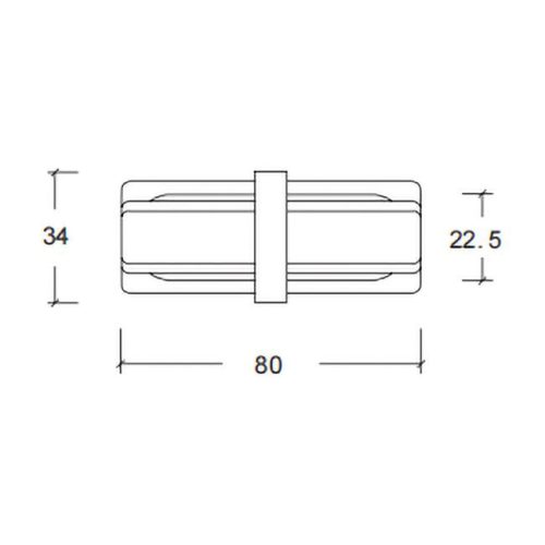 Csatlakozó 1 fázisú világítósínhez, I. típusú, egyenes, fehér, HQ, Masterled