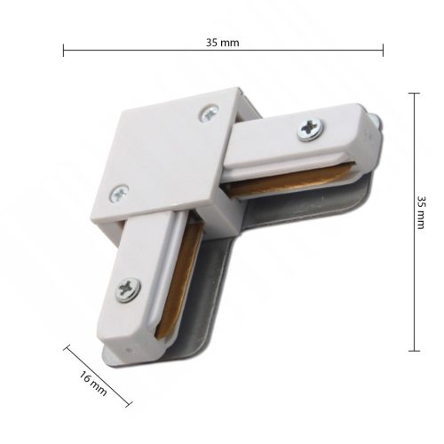 Csatlakozó 1 fázisú világítósínhez, L típusú, fehér, HQ Masterled