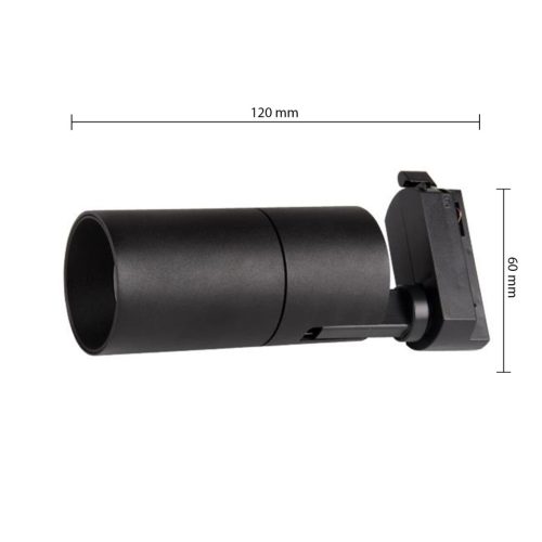 Sínre szerelhető reflektor 1 fázisú 10W 800lm 3000/4000/6500K CCT matt fekete Pulso Masterled