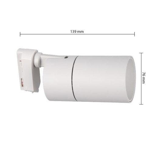 Sínre szerelhető reflektor 1 fázisú 20W 1600lm 3000/4000/6500K CCT matt fehér Pulso Masterled