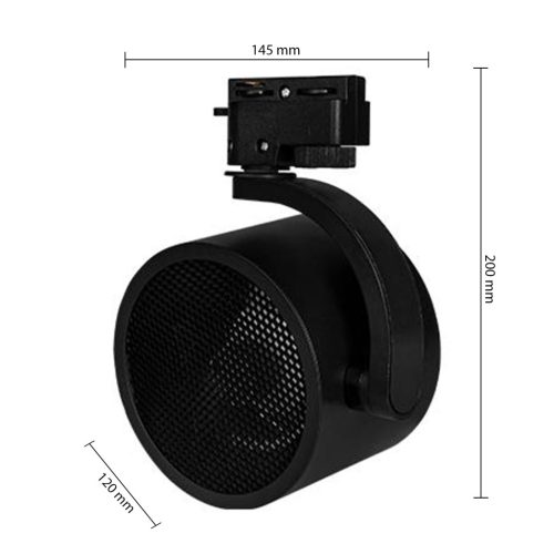 Robio Masterled 1 fázisú sínre szerelhető spotlámpa GU10 AR111 matt fekete