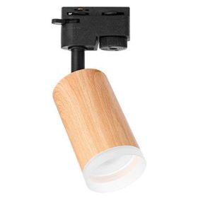   Reflektor 1 fázisú GU10 sínhez, fekete-barna, matt fa, Masterled