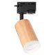 Reflektor 1 fázisú GU10 sínhez, fekete-barna, matt fa, Masterled