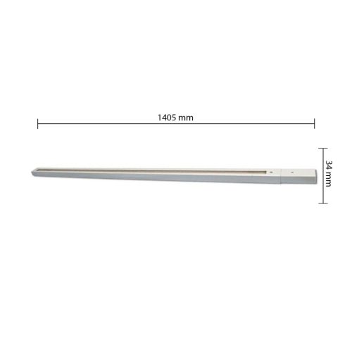 1 fázisú, felületre szerelhető sín, matt fehér, 1,5 m magas minőségű Masterled