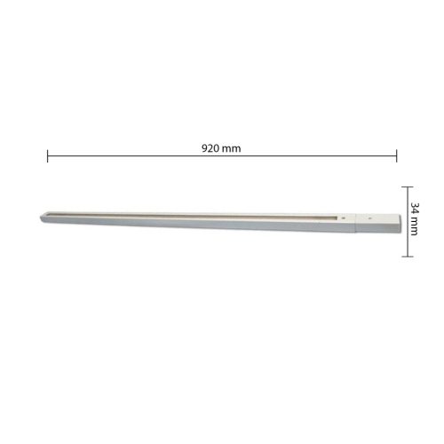 1 fázisú, felületre szerelhető sín, matt fehér, 1 m, magas minőségű Masterled