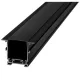 Mágneses sín, süllyesztett, középponttal, 48V, matt fekete, 2m, Luxo Masterled