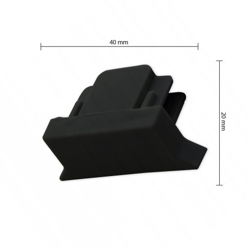 1 fázisú gyűjtősín-lezáró végzáró sapka, fekete, ZX Masterled