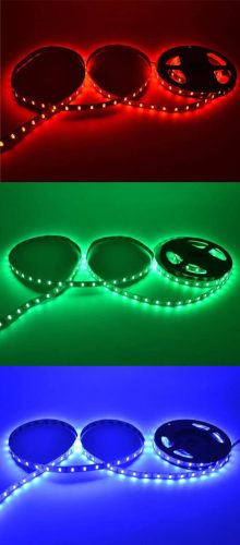 RGB LED szalag 12V 150LED 10mm IP20 5m