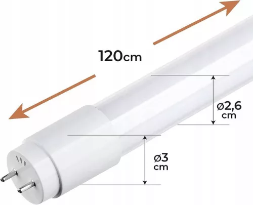 LED csőfény T8 G13 18W 1800lm 2700K Meleg, egyoldalas 120cm Nano Masterled