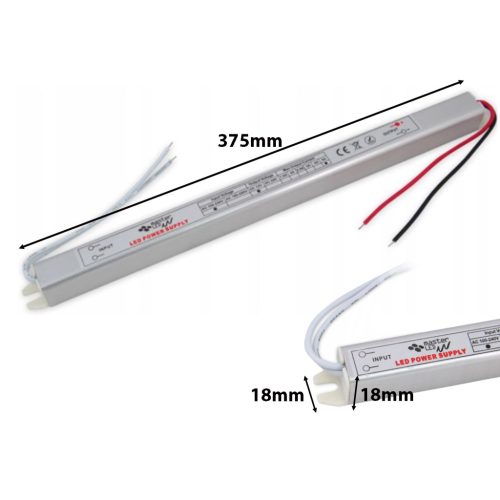Keskeny bútor tápegység 12V DC 72W 6A Ultra SLIM IP20 LED szalagokhoz