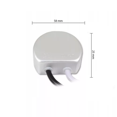 LED tápegység, falba építhető, kültéri, 12V, 20W, 1.66A, IP67, Masterled