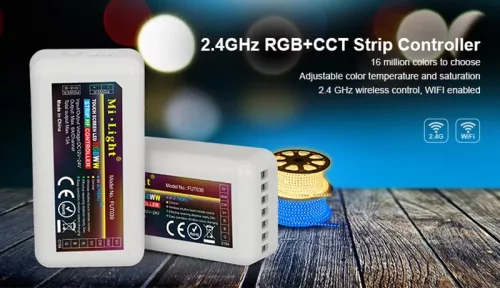 Vezérlő RGB+CCT 12/24V 10A Mi-Light Wi-Fi LED szalagokhoz - FUT039