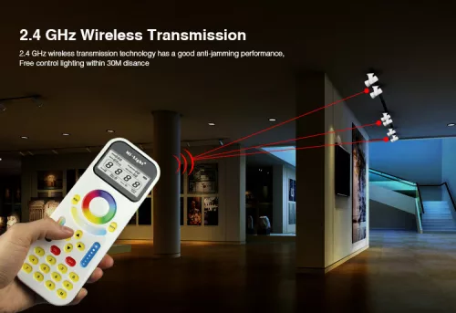 MONO / CCT / RGB / RGB+W LED távirányító 99 ZÓNA Wi-Fi Mi-Light - FUT090