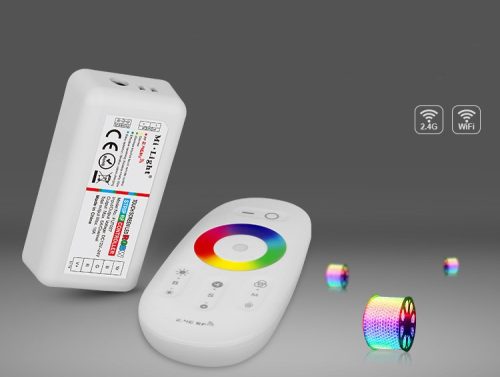 Vezérlő RGB+W LED szalagokhoz, 216W RECEIVER + RF Wi-Fi távirányító Mi-Light FUT027