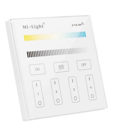 CCT LED fali panel Dimmer 230V Mi-Light 4 ZONE TOUCH - T2