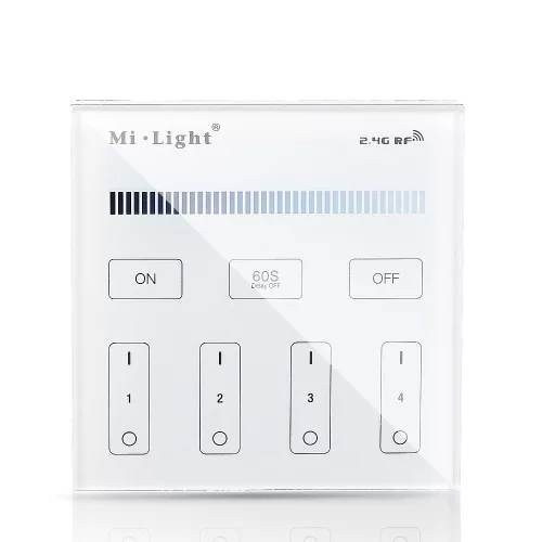 MONO LED fali panel 4 ZÓNÁS Mi-Light fényerő-szabályozó - B1