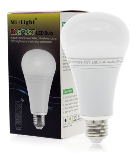 E27 LED izzó 12W 1100lm RGB+CCT Wi-Fi Mi-Light - FUT105