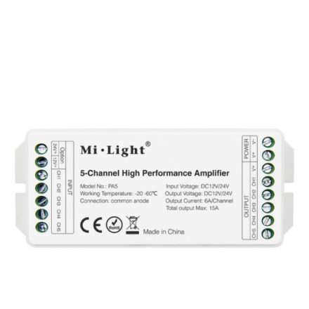 5 csatornás ERŐSÍTŐ Mi-Light LED szalagokhoz - PA5