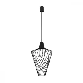   WAVE L 8856 Nowodvorski mennyezeti lámpa fekete E27 függesztett drót acél ⌀40 cm minimalista